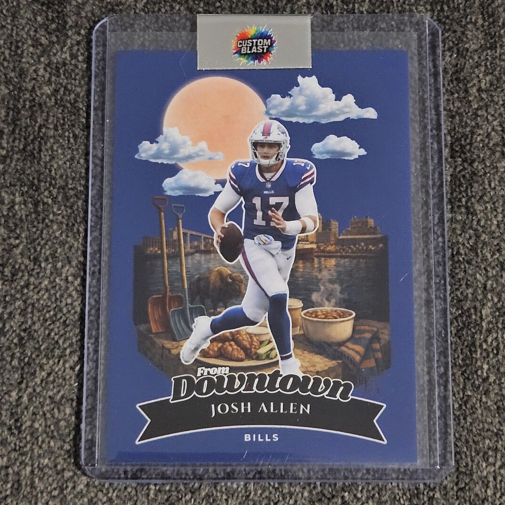 Josh Allen CUSTOM Fan-Art Made Football Card Buffalo Bills